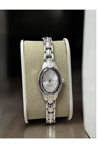 MAC CENTER Pinterest White Color Crystal Glass Steel Cord Women Wristwatch
