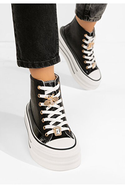 B T Shoes Tenisi cu platformă Trixy negri