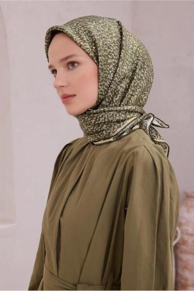 Belli Φουλάρι Tivil Pure Silk 4208 - 06 Πράσινο σχέδιο Dobby