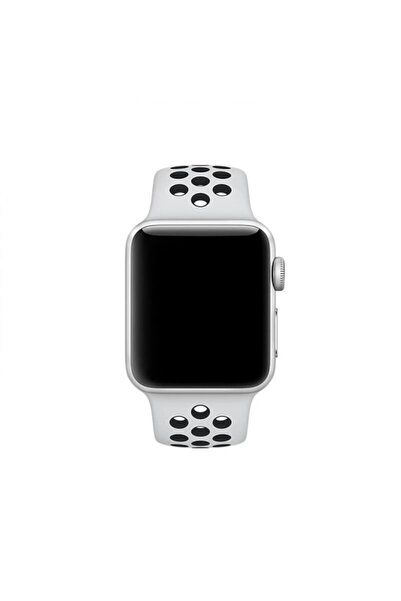 Edman Curea sport din silicon pentru Apple Watch Ultra/SE/Seria 1-9, 42/44/45/49 mm, mărimea S, alb/negru