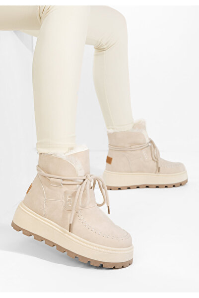 B T Shoes Mποτάκια πλατφόρμα Dionea μπεζ