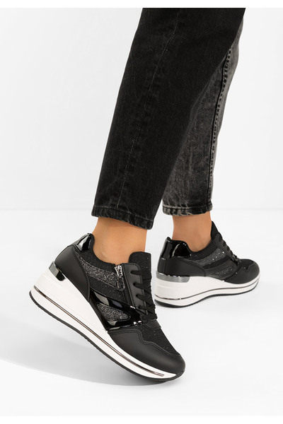 B T Shoes Sneakers με πλατφόρμα Reinia μαύρα