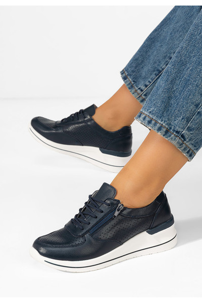 B T Shoes Sneakers dama piele Zetta albastri