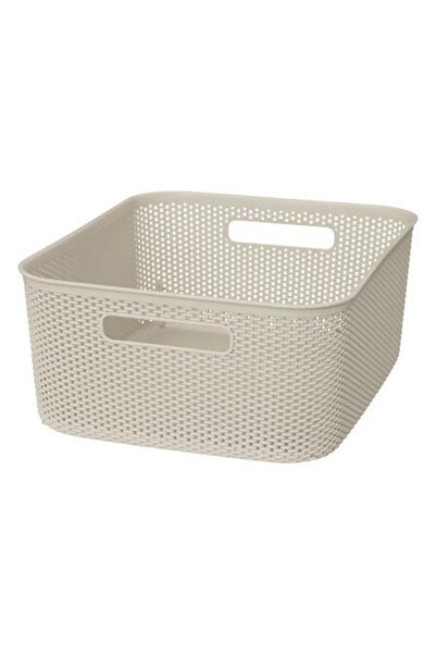 Other OPENWORK BASKET Polka Dots 11L beige with polypropylene handles