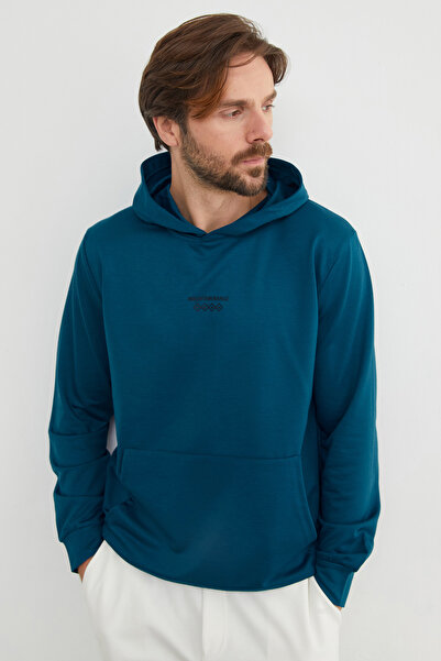 Fulla Moda Φούτερ με κουκούλα με στάμπα με κείμενο Mountain Range