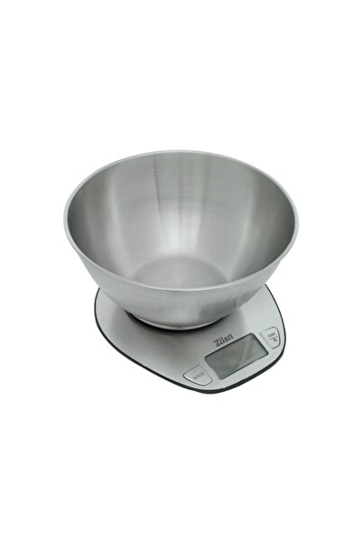 Zilan ZLN2960 Digital Kitchen Scale, Grey, LED Display, Low Battery Indicator, Stainless Steel