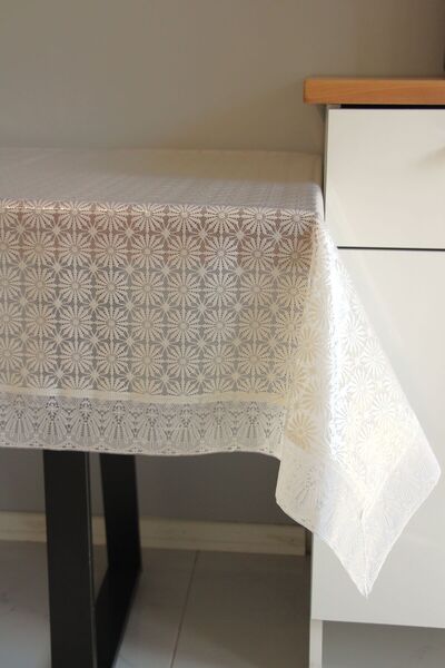 DDHOME 120x150 см Скатертина з мереживною облямівкою з ПВХ-канату