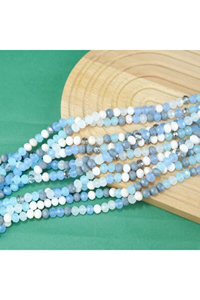 Prestij Boncuk Кристални мъниста 8 мм, смесени сини нюанси