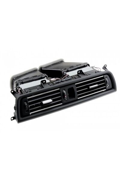 MOTOR10 Grilă de ventilație centrală completă pentru BMW Seria 5 F10/F11 (2010–2017), cromată, neagră