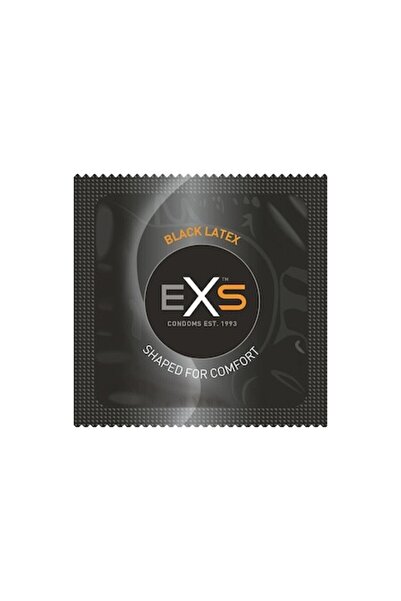 EXS Prezervative negre din latex, 10 bucăți