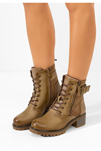 B T Shoes Ghete cu toc Jameia kaki