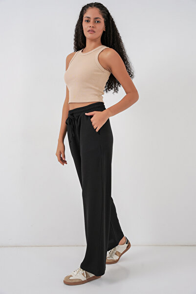 Bigdart Women's Corded Fabric Pants 30053 - Black