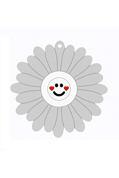 Pazar Kapısı Non-Slip Base Coaster Scented Silicone Coaster Light Gray