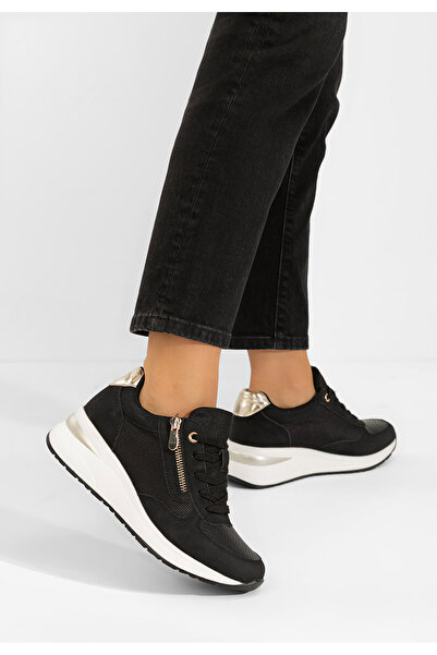 B T Shoes Sneakers με πλατφόρμα Floreia μαύρα