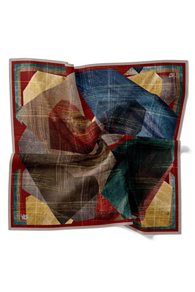 Levidor Striped Geometric Abstract Pattern Sparkly Crystal Scarf