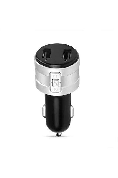 Edman Car Kit FM Handsfree Adapter BK04, Bluetooth 5.0, 2xUSB, Gray