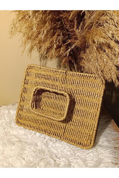 Paganca Wicker Rattan Footed Tray Presentation Tray Rectangular