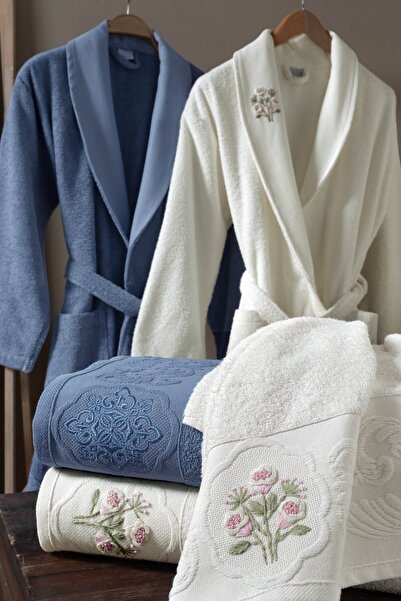 Fiesta Şebnem Pamuklu Bornoz Seti