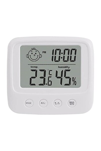 Edman Termohigrometru de interior RH-1, alarmă, iluminare din spate, baterii incluse, alb