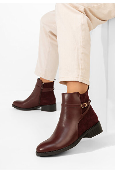 B T Shoes Ghete dama Riselora grena