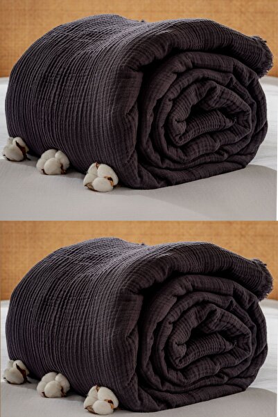 MYLASA HOME Muslin Bedspread Ultra Soft High Quality 4 Layers Muslin Pike (Single Size (240X280 cm)