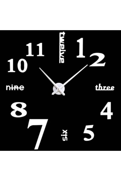 Edman Ceas de perete decorativ 3D creativ, DIY, alb