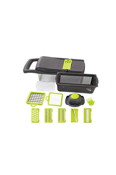 Edman Răzătoare multifuncțională pentru legume/fructe cu 7 accesorii intersch...