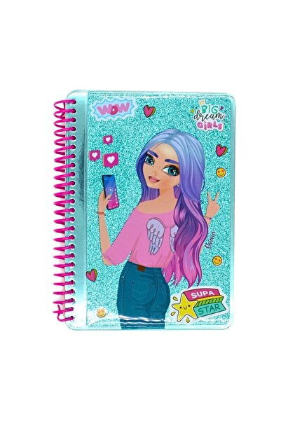 Big Dream Girls Τετράδιο για γραφή και ζωγραφική, με τυρκουάζ γκλίτερ, 700 φύλλα