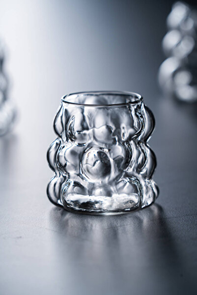 ACAR Lume Set of 6 Glass Coffee Side Glasses - 90 ml