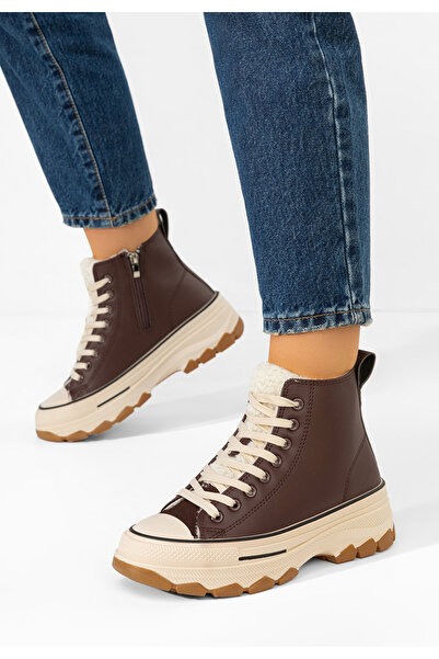 B T Shoes Women's high-top sneakers Raviana V7 brown