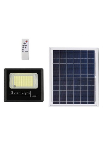 Edman Lampă solară de perete Q-L300, telecomandă, 300W, neagră