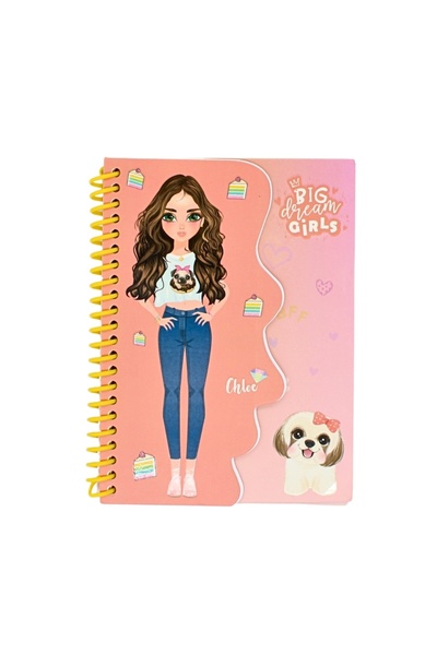 Big Dream Girls Τετράδιο για γραφή και ζωγραφική, σομόν, 50 φύλλα,