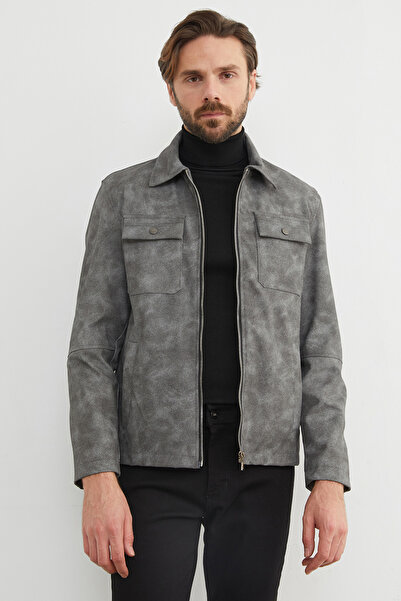 Fulla Moda Μπουφάν από συνθετικό δέρμα με τσέπες