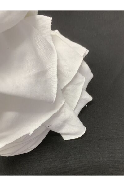Yiğit Kumaş Cotton Polyester Single Jersey Fabric, Piece 180X240 cm White Color