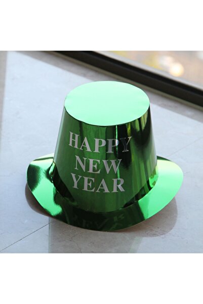 Flippy Happy New Year Festive Party Hat, Flippy, Paper Magic Hat, 29 x 25 x 15.5 cm, Sparkling Green