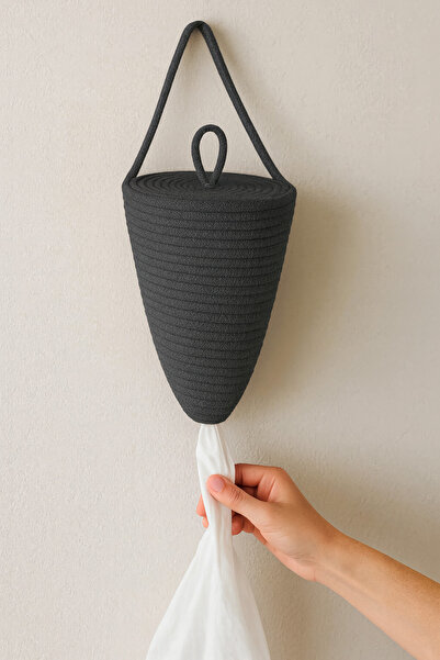 MaVaux Bag Holder Rope String Hand-Woven Wall Hanging Storage Bag Home Organizing Accessory Basket 30 X 20 cm