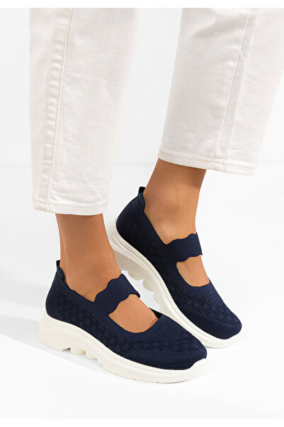 B T Shoes Balerini cu bareta Luisania navy