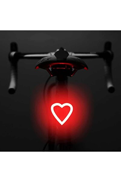 Edman Rear Bicycle Stop Light, Red LED, Love Share