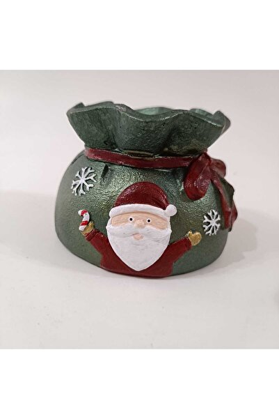 Rüzgarlı Atölye NOEL BABALI BUKET SAKSI-MUMLUK