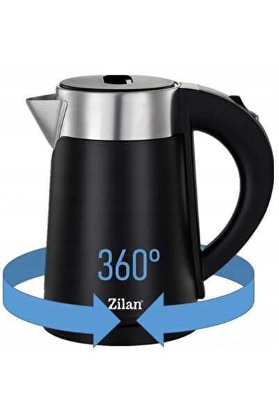 Zilan Fierbător electric ZLN3387, negru, cu pereți dubli, 800W, 0,8L, oțel inoxidabil
