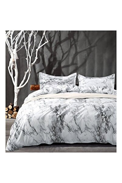 ömya OMYA microfiber bed linen, white/gray