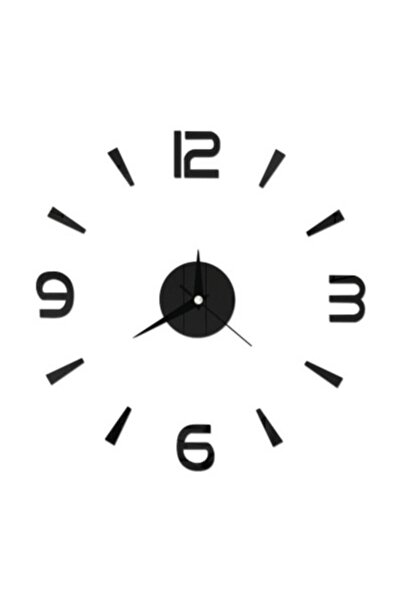 Edman Ceas de perete decorativ 3D creativ, DIY, negru