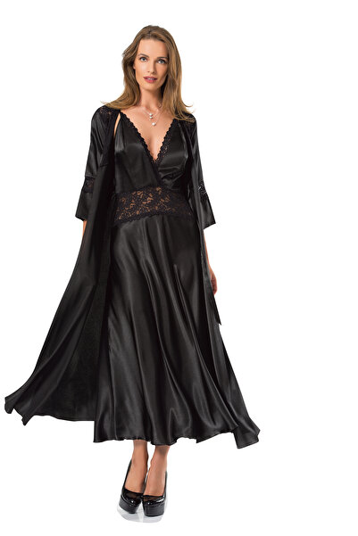 MOONGIRL KADIN SATEN UZUN İKİLİ TAKIM