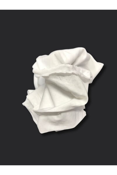 Yiğit Kumaş Cotton Polyester Single Jersey Fabric, Piece 110X150 cm White Color