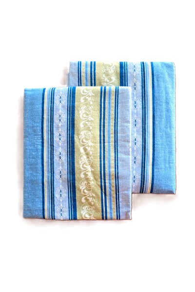 Kotonia Home Σετ 4 μαξιλαροθήκες, 100% βαμβάκι, εκλεκτό χρώμα, μπλε 50x80 cm, 10 τεμάχια