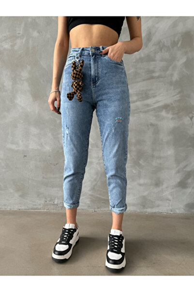 ADAMODA.RO Mom fit jeans with scratches