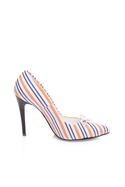 JustBow Printed Classic Heeled Women's Shoes