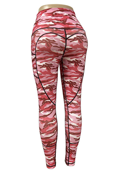 WildFashion High-waisted leggings with camouflage print D798-3