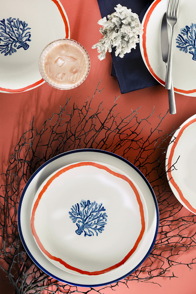 Kütahya Porselen Coastal Living 4 Piece 25 cm Serving Plate 923