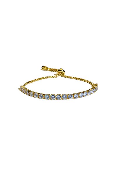 Dr.Ice 4mm gold-plated adjustable tennis bracelet